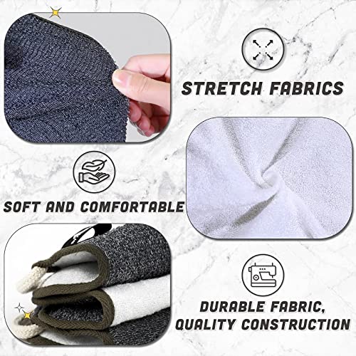 myHomeBody Dual-Textured Exfoliating Washcloth with Soft and Scrubbing Side, Body Exfoliation Scrubber for Bath, Shower, Durable 3 Layer Construction, Gray, Set of 3