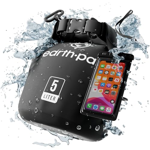 Earth Pak Waterproof Dry Bag - Roll Top Waterproof Backpack Sack Keeps Gear Dry for Kayak with Waterproof Phone Case