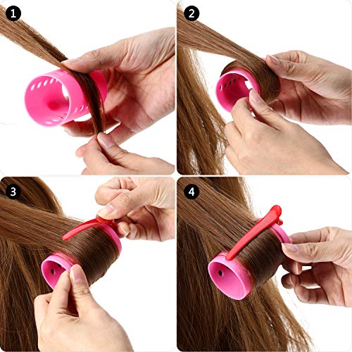 54-Piece Multicolor Magnetic Rollers Set with Hair Rollers, Duck Teeth Bows, and Hair Clips - Hairdressing Curlers Tools for Men, Kids, and Women