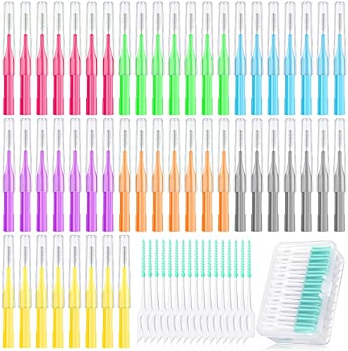 Zopeal 250 Pieces Braces Flossers Interdental Brush for Cleaner Tooth Toothpick Dental Teeth Flossing Picks Head Oral Dental Hygiene Cleaning Tool Soft Cleaners(Cute Color)