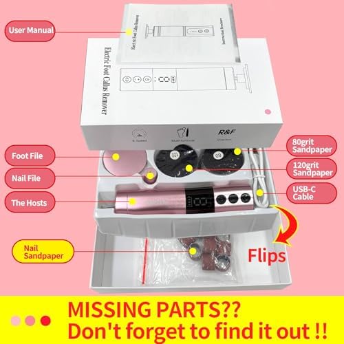 2 in 1 Electric Foot Callus Remover, USB Rechargeable Electric Foot File Grinder with 80/120 Grit Sandpaper Discs and Digital Display, Wireless Aluminum Pedicure Tools for Feet,Nail Care,Dead Skin