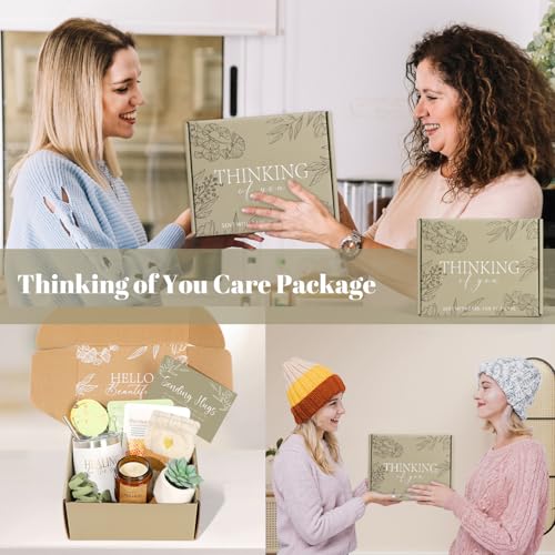 Thinking of You Care Package for Women - Get Well Soon GBasket for Sick Friend After Surgery Gifts Feel Better Gifts for Women, Sympathy Gift Baskets Sending Hugs, Self-Care Spa Gifts