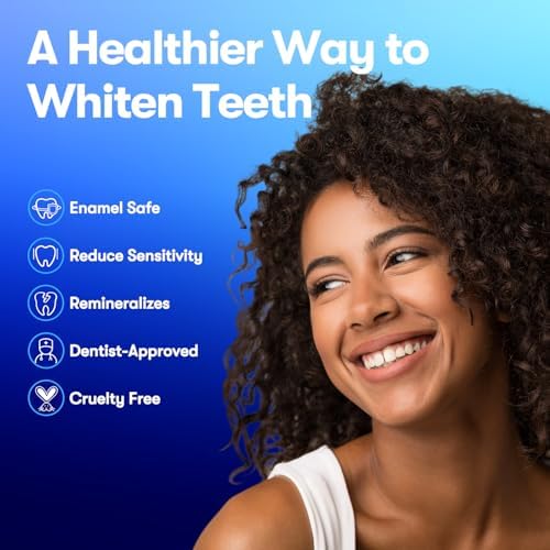 MySmile Teeth Whitening Strips 14 Treatments Kit, Hydroxyapatite-Infuse White Strips, Non-Sensitive Teeth Whitening with Soothing Natural Ingredients, Enamel-Safe, Residue-Free, Non-Slip(28 Count)