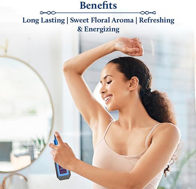 Blue Nectar Niraa Udupi Jasmine Body Mist for Long-Lasting Freshness and Relaxation (3.38 fl oz)