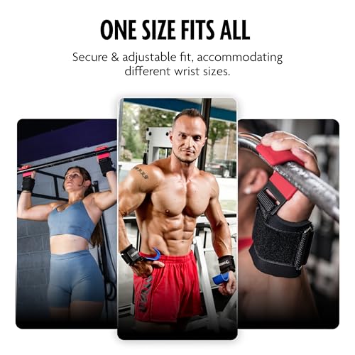 DMoose Weight Lifting Hooks (Pair), Hand Grip Support Wrist Straps for Men and Women, 8 mm Thick Padded Neoprene, Deadlift, Powerlifting, Pull up bar, Liftups, Shrugs (Green (Flat Hook))