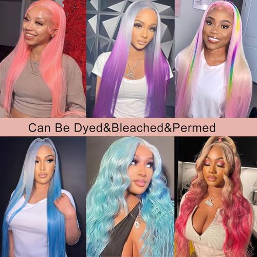 Alididi 30Inch 613 13x6 Lace Front Wig Human Hair 200 Density 613 Lace Front Wig Human Hair Blonde Wig Human Hair Straight Lace Frontal Wig Human Hair Pre Plucked With Baby Hair (613 Blonde Wig)
