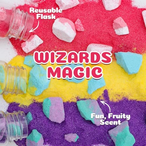 Bath Bomb Potion Kids，6 Pack Non-Toxic Fizzy Bubble Bath Explosions of Vibrant Color Colorful，Fun Time Science Toddler