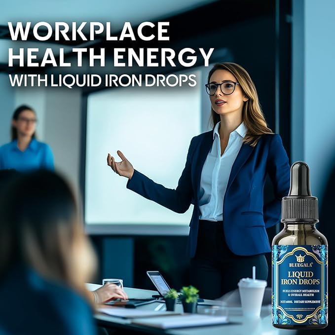 Iron Drops for Women, Liquid Iron Supplement for Women, Daily Iron Supplement, Fast Absorption, Treats Anemia, Boosts Immunity, Vegetarian, Non-GMO, 2.1 Fl Oz