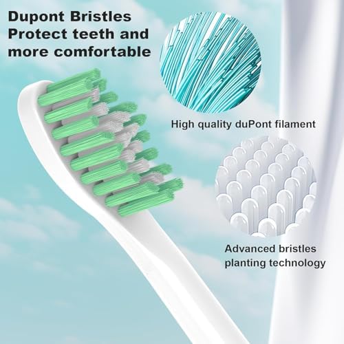 Replacement Heads Compatible with Phillips Sonicare E Series Toothbrush, Brush Head Refill Heads for Essence HX7022 HX7023 HX5610, 8 Pack