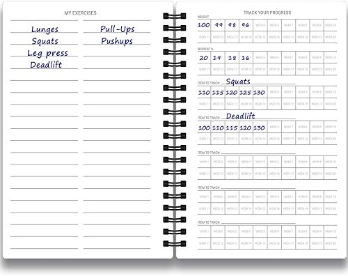 Fitness Log Book & Workout Planner - Designed by Experts Gym Notebook, Workout Tracker, Exercise Journal for Men Women