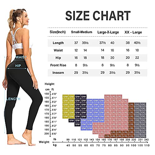 GAYHAY High Waisted Leggings for Women - Soft Opaque Slim Tummy Control Printed Pants for Running Cycling Yoga A-white