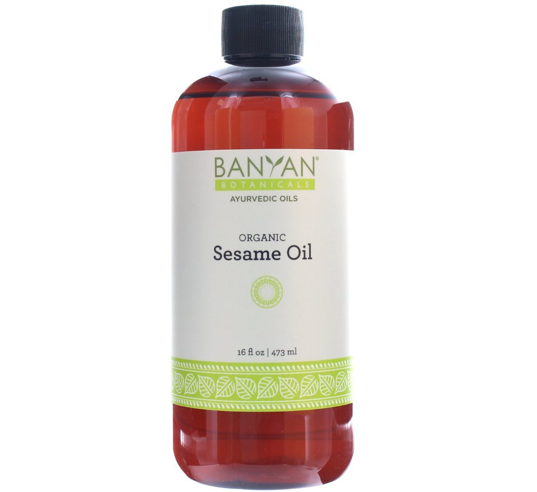 Banyan Botanicals Sesame Oil - Organic & Unrefined Ayurvedic Oil For Skin, Hair, Oil Pulling & More - Multiple Sizes - 16Oz. - N