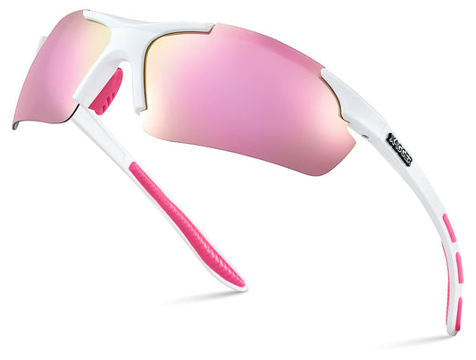 Xagger Polarized Wrap Around Sport Sunglasses for Men Women UV400 Baseball Softball Running Cycling Glasses