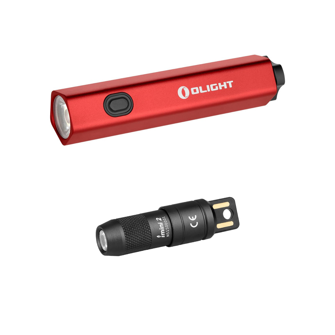 OLIGHT IMINI 2 EDC Rechargeable Keychain Flashlight Bundle with Diffuse EDC Flashlight