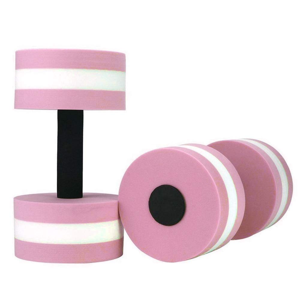 Water Dumbbells, Set of 2 Aquatic Exercise Dumbell, Water Aerobic Exercise Foam Dumbbells Pool Resistance for Men Women Weight Loss Water Sports Fitness Tool (Pink)