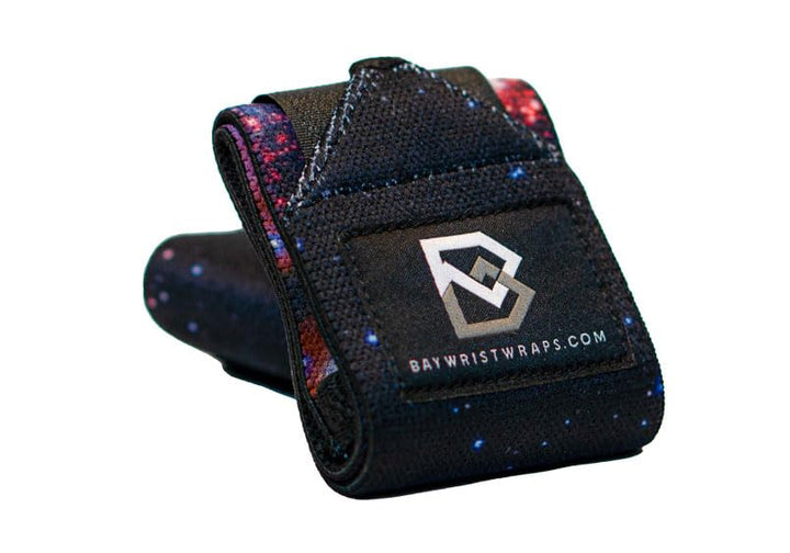 Bay Wrist Wraps Weightlifting Workout Wrist Brace - Adjustable, One Size Fits All - Comfort Wrist Wraps for Weightlifting with Thumb Loop, Lifting Wrist Straps in Galaxy - 18-inch Wrist Wrap