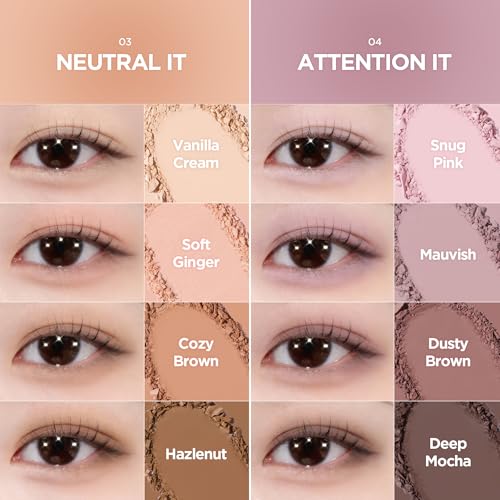 lilybyred Mood It Palette | 4-Shade Korean Eyeshadow Palette, Pre-Matched Personal Tone, Soft Blending, Buildable Coverage, Matte & Shimmer Finish, Daily Wear, Compact Size, 0.11 oz. (02 Like It)