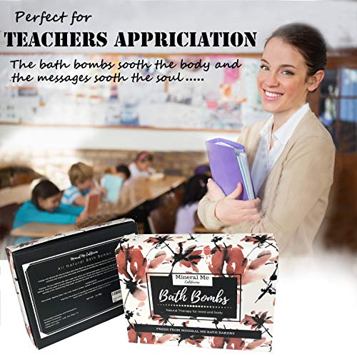 Bath Bombs for Women Relaxing with Inspirational Messages, 12 Natural and Organic Bath Bombs with Essential Oils & Skin Moisturizing Shea Butter. Birthday Gift, Appreciation Gift for Wife Girlfriend