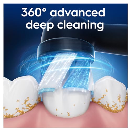 Oral-B iO Ultimate Cleaning Electric Toothbrush Heads, 8 Pieces, Ultimate Tooth Cleaning, Toothbrush Attachment for Oral-B Toothbrushes, Letterbox Enabled Packaging, Black