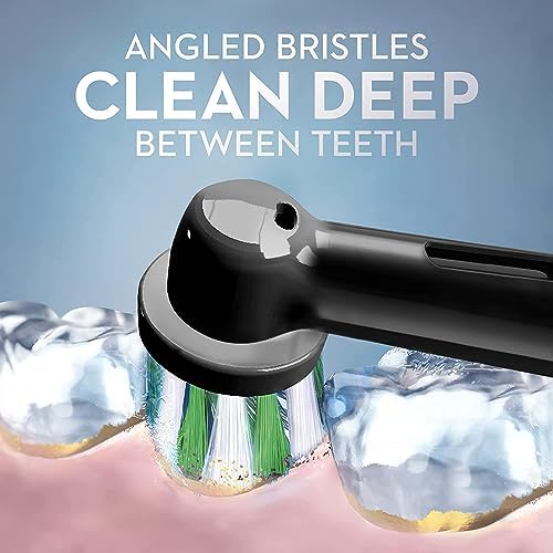 Oral-B Cross Action Replacement Brush Heads for an Oral-B Electric Toothbrush, Pack of 6, Black