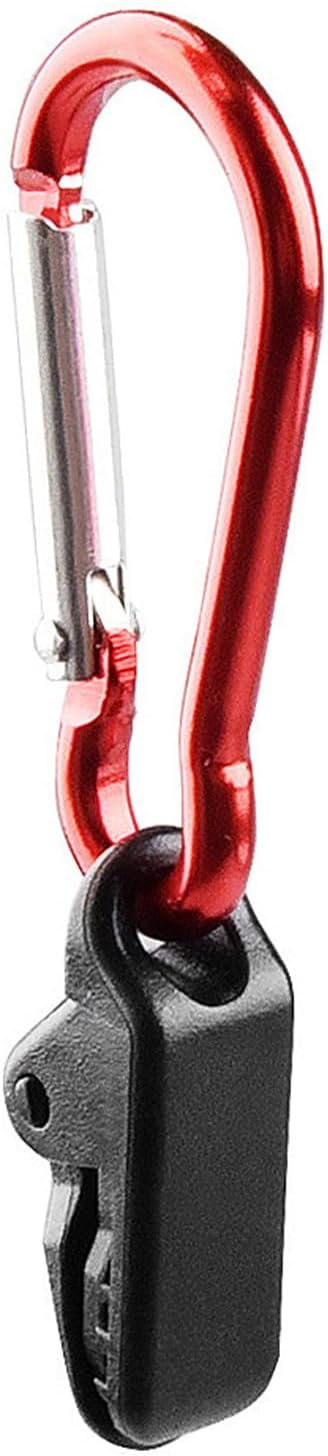 10PCS Heavy Duty Outdoor Camping Tarp Clips with 10PCS Carabiner Hanging Hooks, Tent Clips, Tarp Clamps for Awnings Caravan Car Truck Swimming Pool Boat