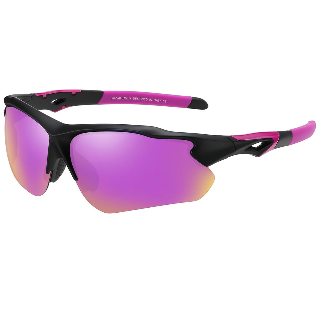 FAGUMA Polarized Sports Sunglasses for Men Women Fishing Cycling Running Golf Motorcycle TR90 Frame UV400