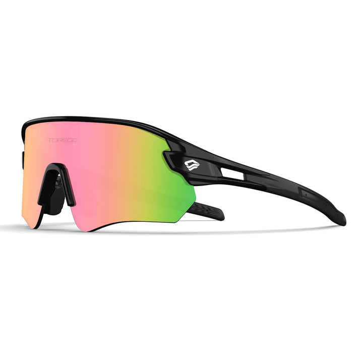 Sunglasses for Men Women Bike Cycling Fishing Running Driving Mountaineering Sports Sunglasses UV Protecting Non-Polarized Z87 TR02EV (Black Black&Golden REVO)