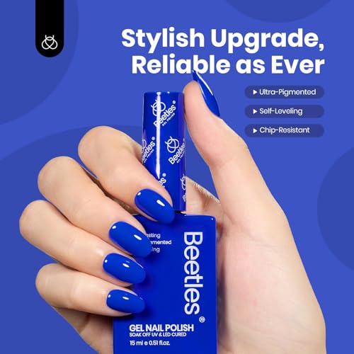 Beetles Blue Gel Nail Polish 15ml Paulina Lapis Blue Color Noble Night Nail Polish Soak Off Uv LED Nail Lamp Gel Polish Manicure Salon DIY Home Colorful Bottle