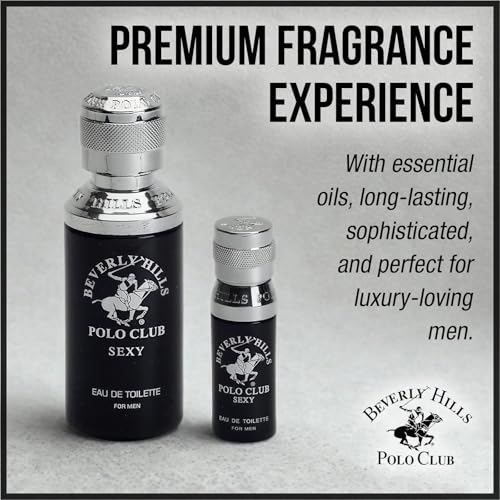 Beverly Hills Polo Club Men's 3 Piece Cologne Gift Set in Collectable Tin Eau De Toilettes After Shave BHPC (Sexy)