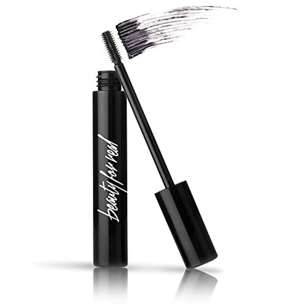 Beauty For Real Hi-Def Mascara, Just Black - Defining & Volumizing Lash Definer, Curls Lashes - Humidity & Smudge Proof - Micro