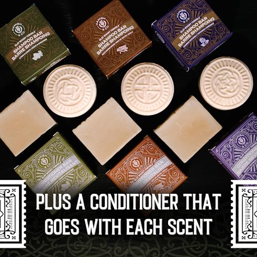 Viori Hamish & Co. Shampoo Bar - Aged Sandalwood - Shampoo for Men - Handcrafted with Scottish Islay and Whiskey Infused - Made from Natural Ingredients - Sulfate, Paraben, Cruelty, and Plastic-Free