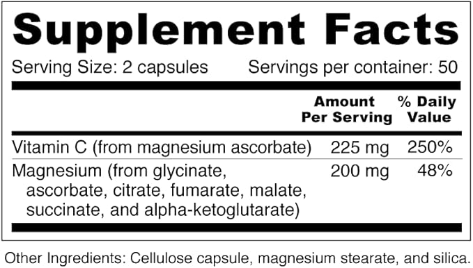Wellness Resources RelaxaMag - High Absorption Magnesium Glycinate for Sleep, Stress, and Relaxation - High Potency Elemental Magnesium Per Capsule (100 Capsules)