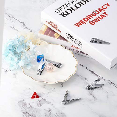 Mudder 100 Pieces Nail Clippers Set Bulk for Men Women Ultra Sharp Stainless Steel Fingernail and Toenail Clippers Flat Portable Travel Fingernails Sturdy Trimmer Pointed Pedicure Manicure Care Tool