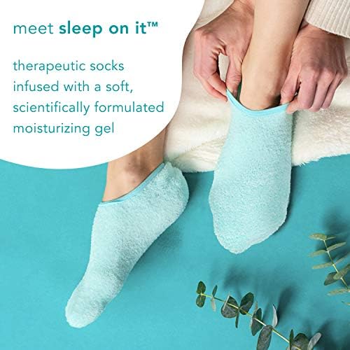 Barefoot Scientist Sleep On It Overnight Moisturizing Gel Socks, Nourish Your Feet (Teal)