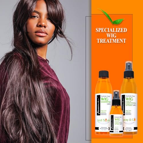 Awesome Human Hair Wig Shampoo & Conditioner, Premium set of 3, Promoting Silkiness, Shine & Freshness I Preventing Dryness (7 fl oz, 2.3 fl oz travel size)