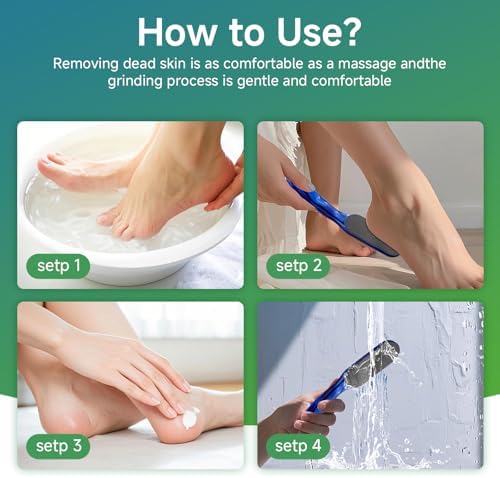 2Pcs Nano Glass Foot File,Nano-Glass Foot File,Foot Scraper for Callus Removal,Veinsgrain Foot Files (Gold+Blue)