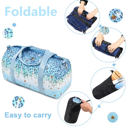 BLUBOON Duffle Bag Girls Kids Dance Bag Cute Gym Bag with Shoes Compartment & Wet Separation Waterproof Sports Overnight Travel Bag