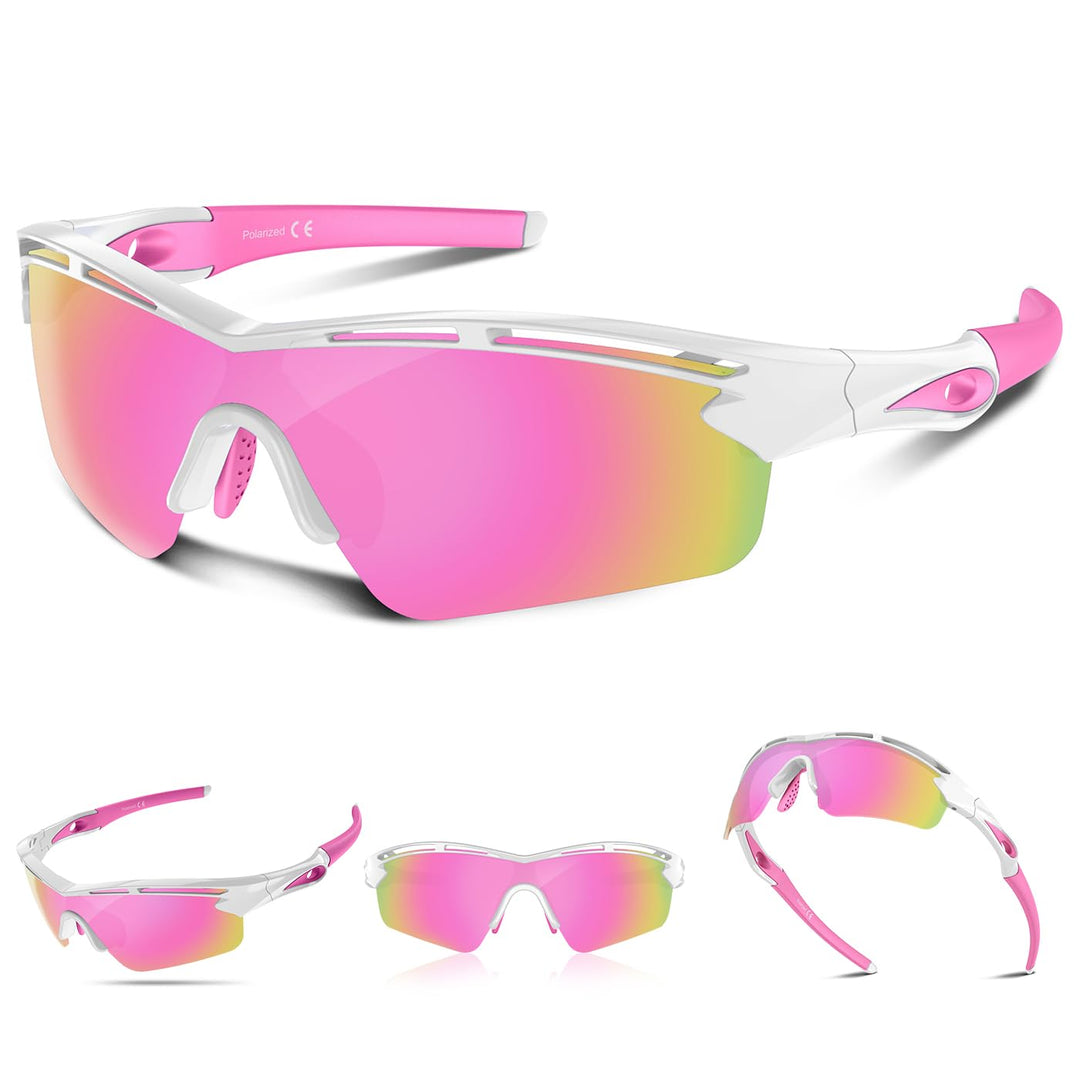 Polarized Sports Sunglasses for Men Women Youth Baseball Cycling Running Driving Fishing Tennis Golf Motor TAC UV400 TR90