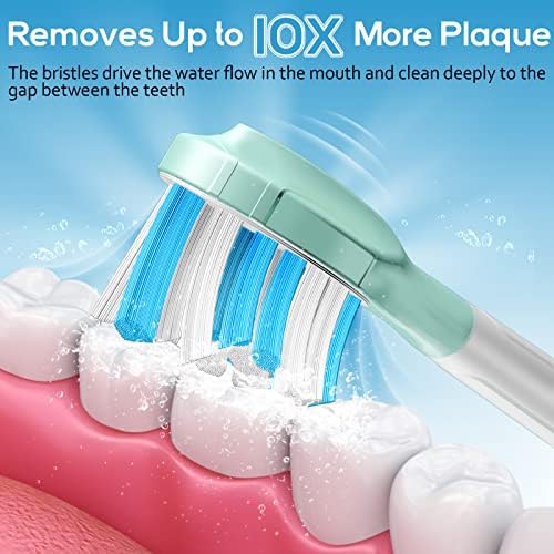 Aoremon Replacement Toothbrush Heads for Philips Sonicare C3 Premium Plaque Control HX9044/65 G3 Gum Care HX9054/65 W3 4100 5100 6100 7500 C1 C2 Flexcare Diamondclean HealthyWhite, 6 Count, White