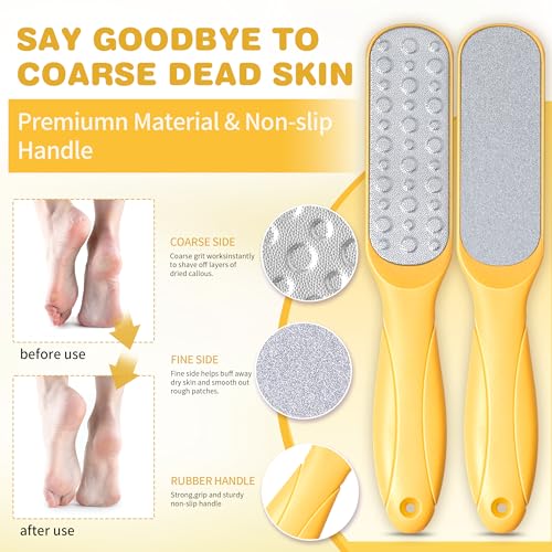 LUCOTIYA Foot Soak Set Pedicure Kit, Vanilla chamomile Foot Soak Salts,Foot File,Foot Scrub & Urea Foot Cream,Pedicure Supplies for Dry Cracked Feet for Women