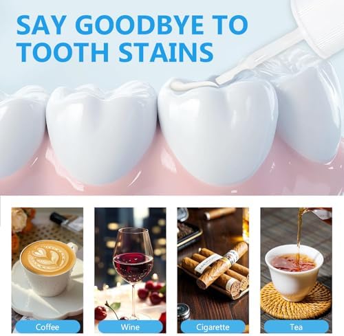 Tooth Paint, Instant Teeth Whitening Paint Kit, Simple & Quick White Paint for Teeth, Safe, Gentle & Long-Lasting, Regain a Bright Smile at Home