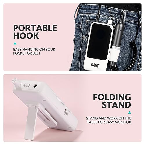 GAOY Cordless Nail Drill, Electric Nail File with 6 Drill Bits for Acrylic and Gel