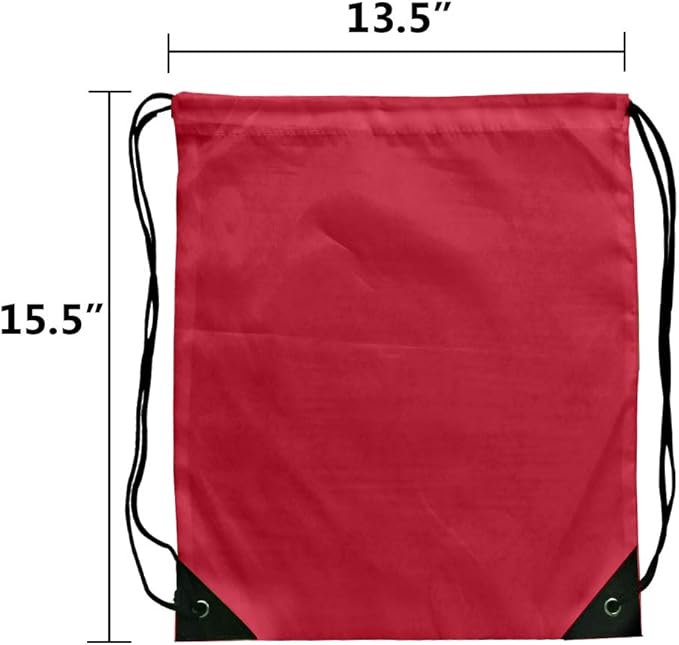 GoodtoU Drawstring Bags 24 Pcs Drawstring Backpack Cinch Bag Draw String Sport Bag 6 Colors
