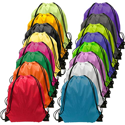 GoodtoU Drawstring Backpack Bulk Cinch Bag Nylon String Backpack String Bag 16 Colors