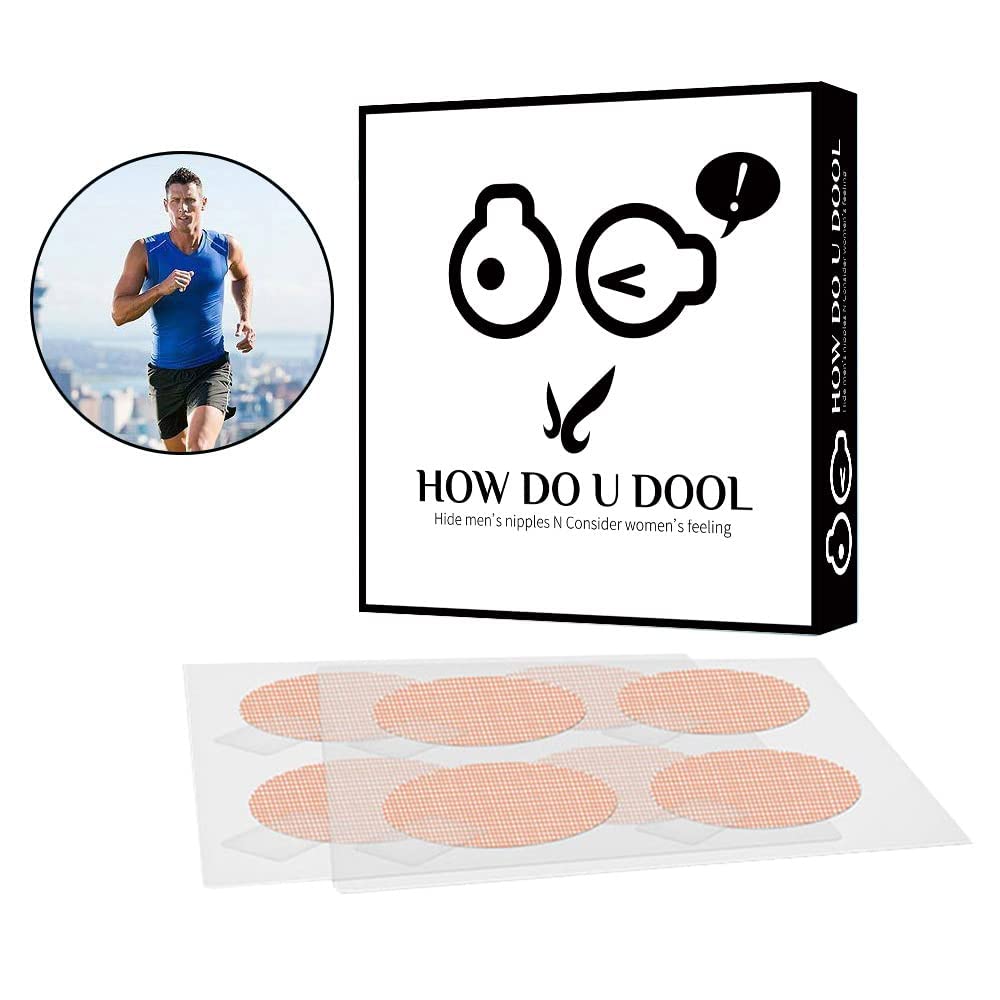 2XK-NOV Men's Nipple Cover Specially for Running - Value Pack(208 Pieces), Disposable Nipple Covers Stickers for Jogging and Marathon - 3cm Anti-Chafing Nipple Patch - Water- Resistant Nipple Guards