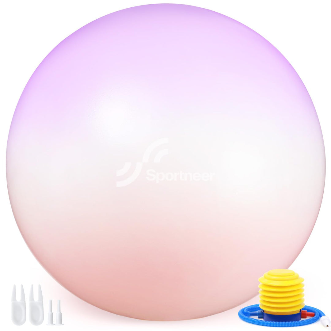Sportneer Extra Thick Exercise Ball - 25.6''Yoga Ball with Quick Pump - Anti-Burst and Slip Resistant Fitness Ball Chair for Pregnancy and Physical Therapy