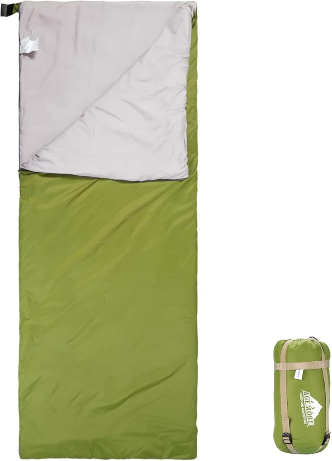 AGEMORE Ultralight Warm Weather Envelope Sleeping Bag, Lightweight Waterproof Compact Sleeping Bag, for Spring Summer & Fall, 75’’L X 30’’W Fit for Kids Teens Or Adults Outdoor Camping & Backpacking