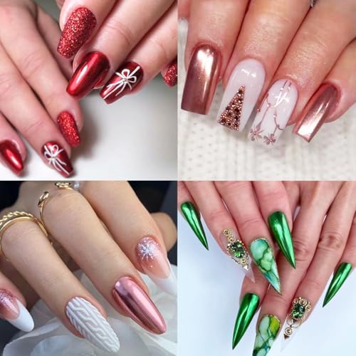 24 Colors Chrome Nail Powder Set Metallic Mirror Effect Gold Silver Pink Chrome Nail Powder White Pearl Iridescent Multi Chrome Powder for Nails Chameleon Rubbing Pigment Manicure Supplies