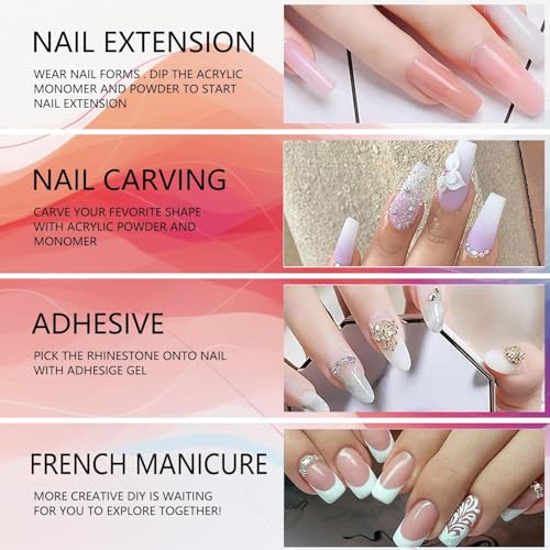 Monomer Acrylic Nail Liquid - 300ML Professional Acrylic Nai Liquid Monomer For Acrylic Powder System Kit For Nail Beginners Extensio Quick Dry Time