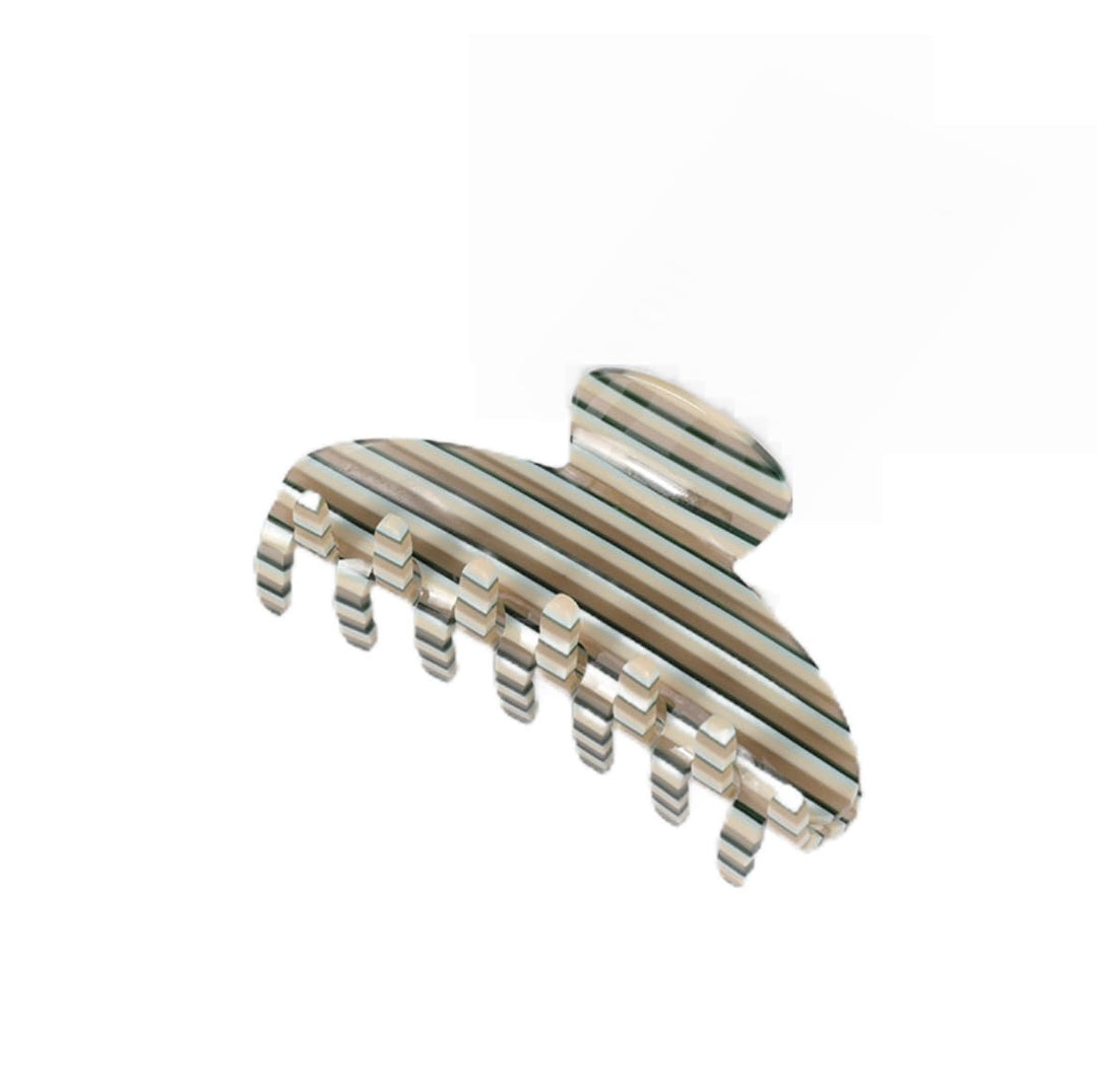The RPZL Premium Acetate Big Hair Accessory | Oversized Claw Clip for Thick and Thin Hair | Stylish Hair Jaw Clip for Women and Girls (Shore Striped)